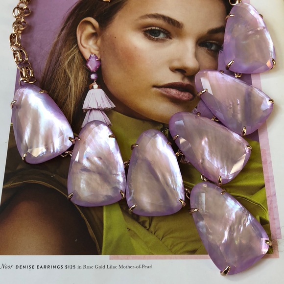 Kendra Scott Harlow Lilac Rose Gold Necklace - Picture 4 of 5